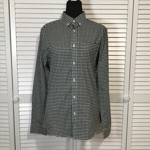 Goodfellow & Co Northrop Black White Gingham Collared Slim Shirt Men S
